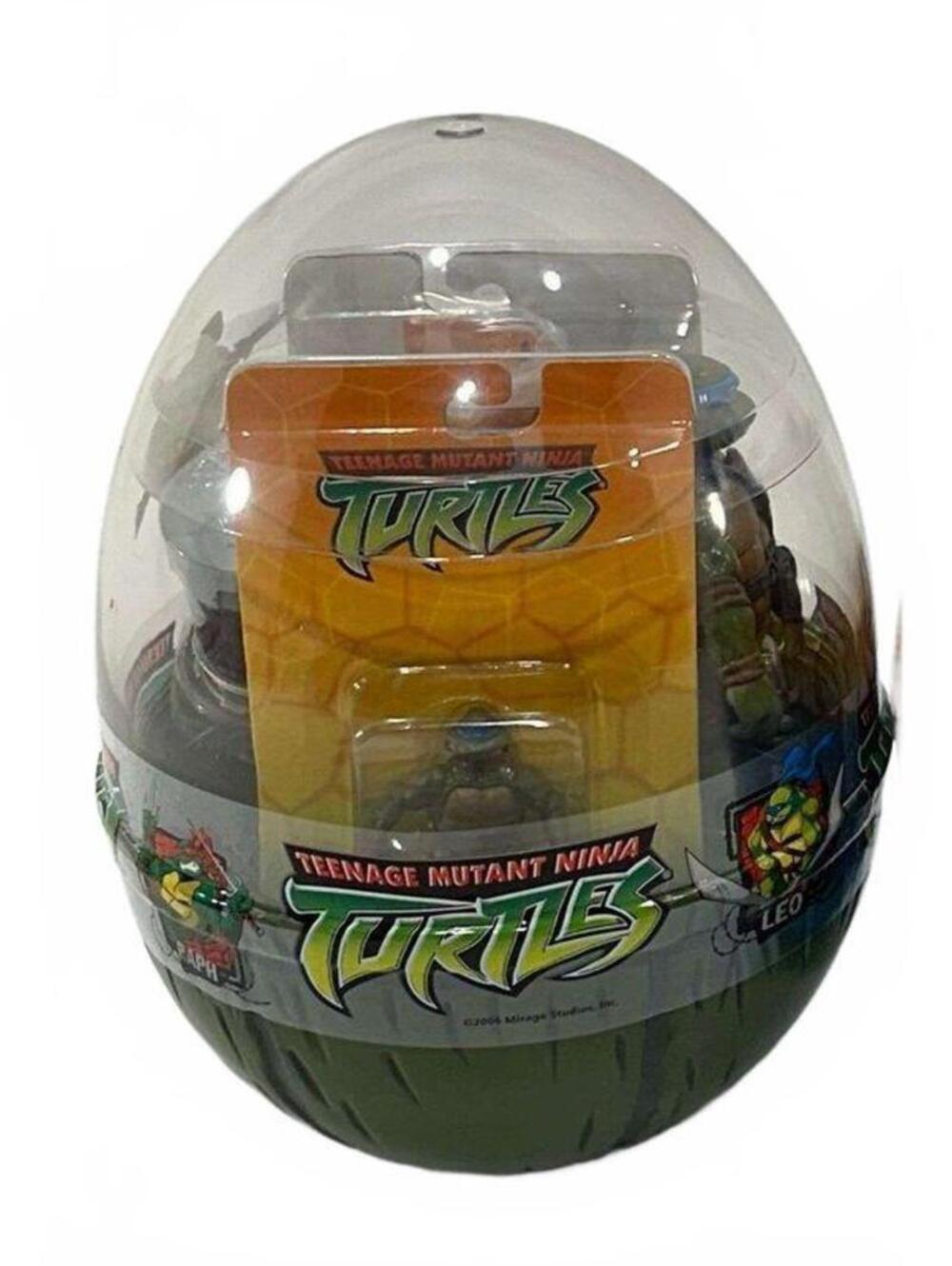 2005 NEW Teenage Mutant Ninja Turtles Egg Bundle Leo Action Figure & More